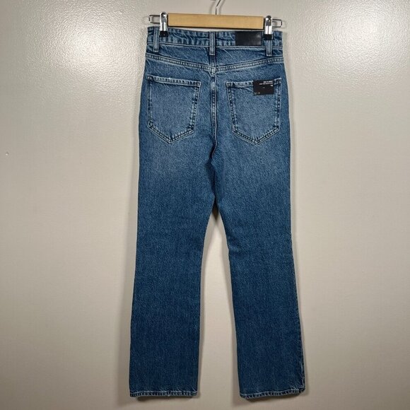 Rails Sunset High Rise Slim Flare Jeans Size 24 Medium Wash Blue Denim - Picture 2 of 11